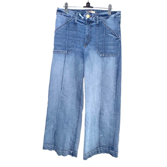 Kut from the Kloth Wide Leg Jeans 26.5” Inseam Front Seam Detail - Picture 1 of 3